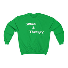 Load image into Gallery viewer, Jesus &amp; Therapy Unisex Crewneck
